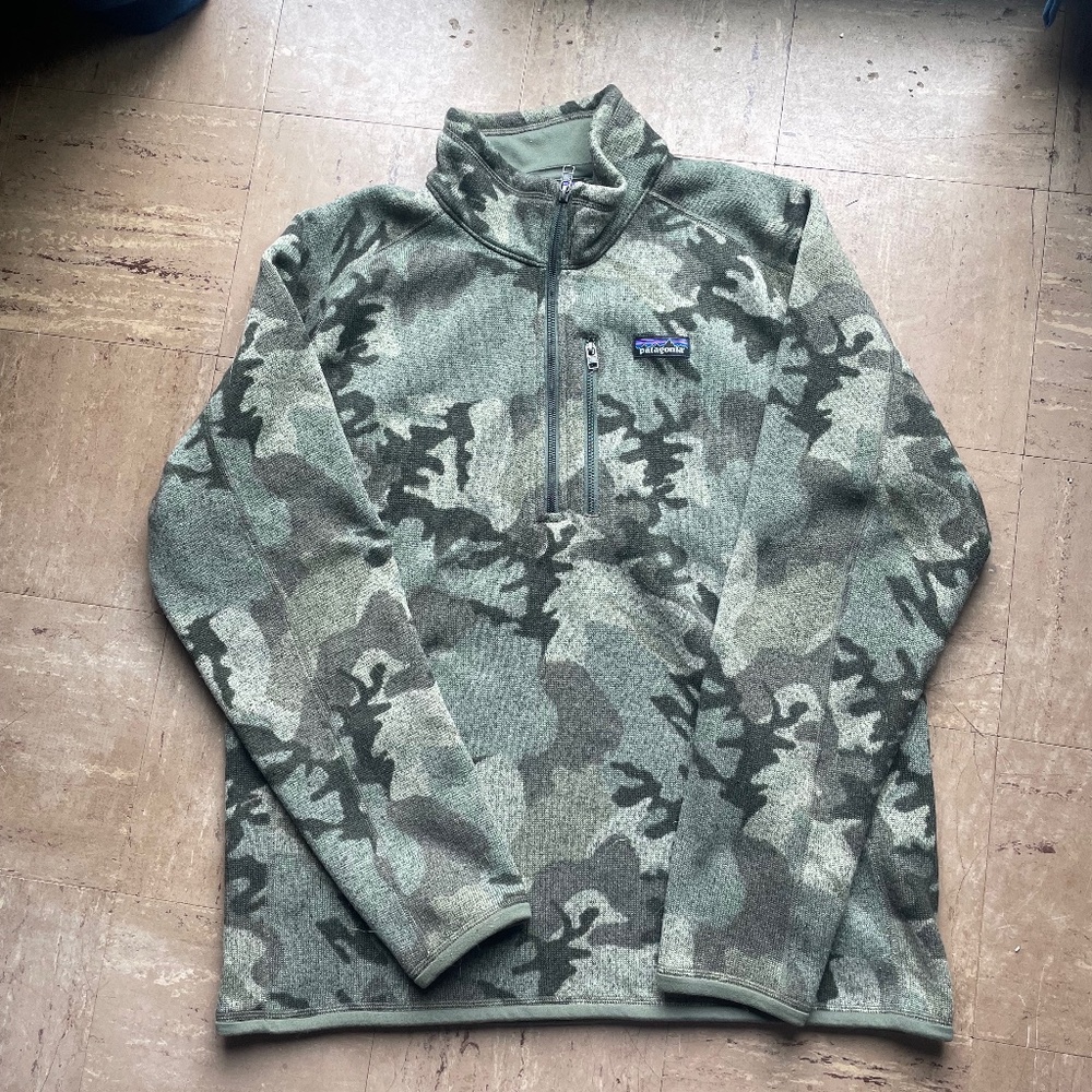 Patagonia Better Sweater 1/4 Zip Fleece Camouflage